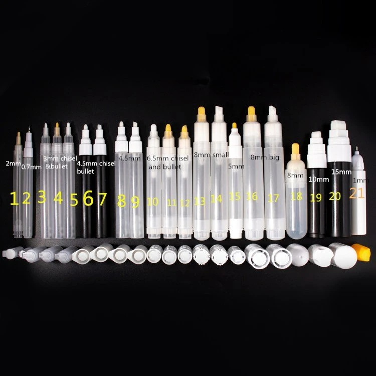ปากกามาร์คเกอร์เปล่า 13 ชิ้นพร้อมสไตล์ที่หลากหลาย