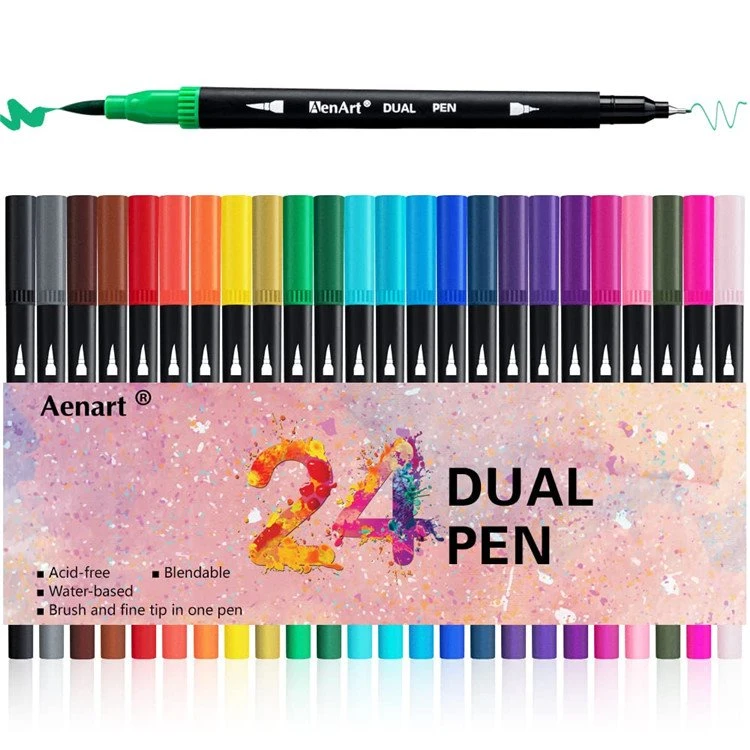 ปากกาลูกลื่น 24 สี Fine Point Marker