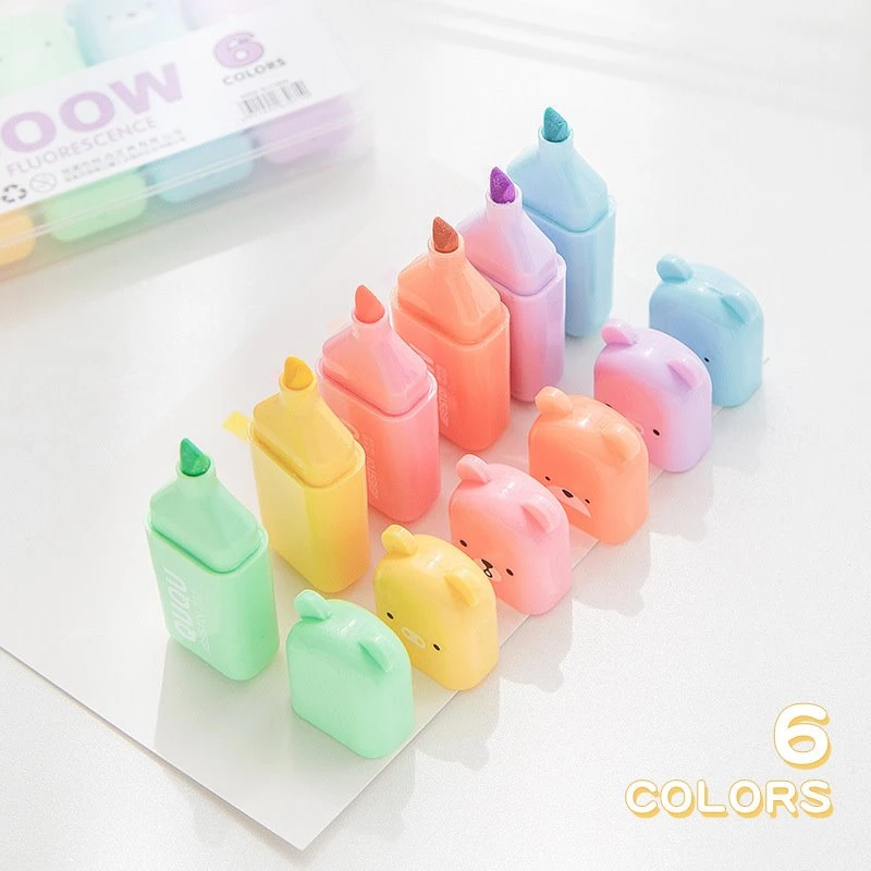 ปากกาเน้นข้อความ Macaron Mini Bear