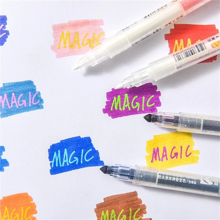 12pcs Creative Magic Color Highlighter