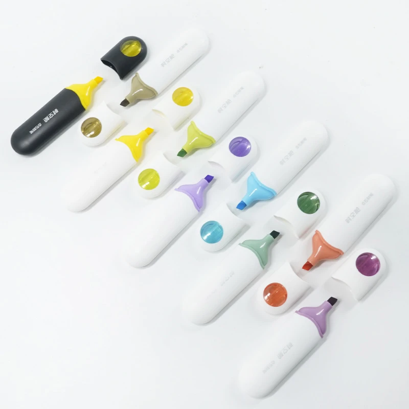 ปากกาเน้นข้อความปลายนุ่มสีพาสเทล 8 ชิ้น