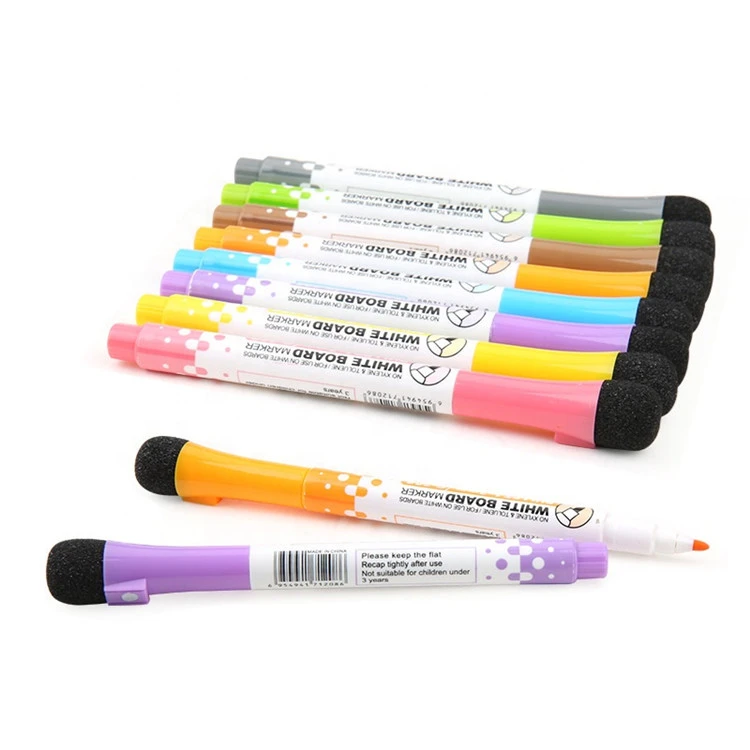 ปากกาไวท์บอร์ดแบบลบแห้ง 8 สี